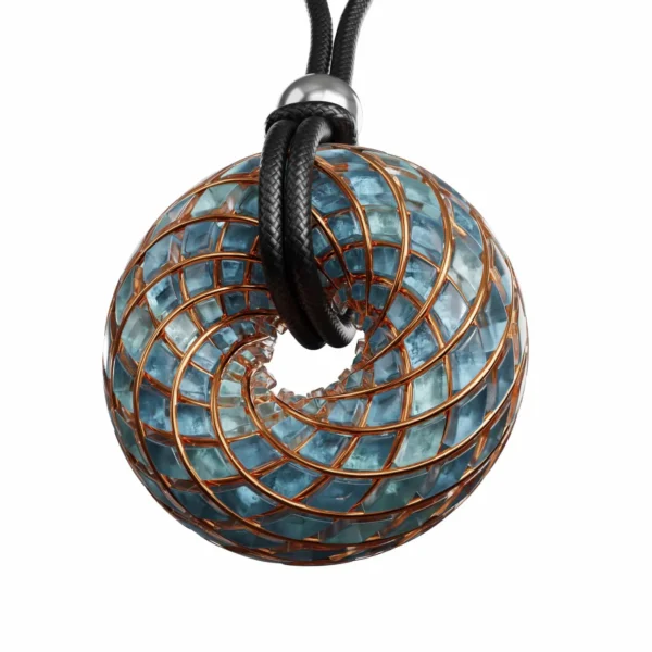 Aqua Superluminal iTorus iZ Crystal Toroidal Pendant - Image 2